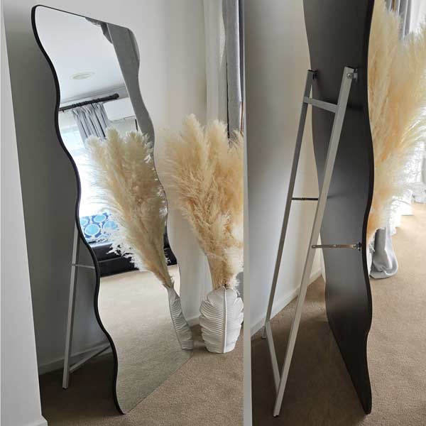 Artemis - Large Wide Arched Rattan Framed full Length Floor Mirror -180cm x 100cm. Sold by Mirror Geelong @ClearanceBuzz
