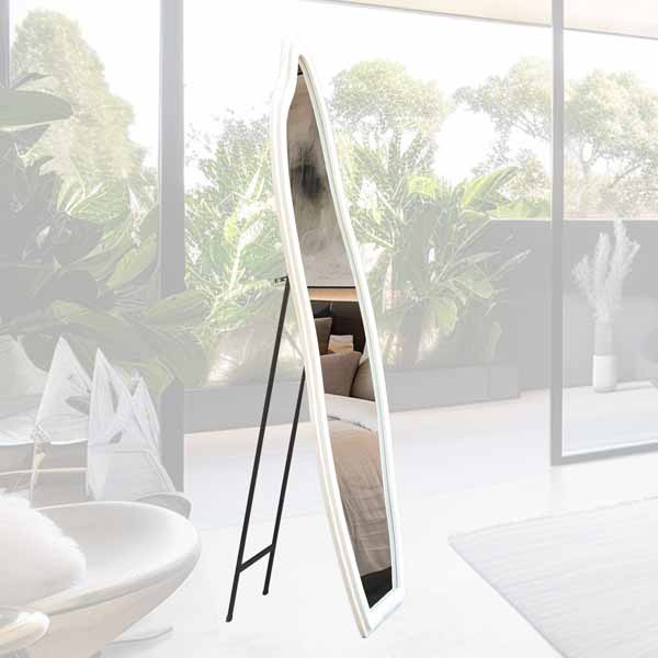 Venus -Wavy art Full Length Floor Mirror with Flannel Wrapped Wooden Frame, 180cm x 70cm, sold by Mirror Geelong @Clearancebuzz